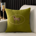 Embroidered Horse Cushion Cover – 45cm Decorative Pillow Case for Home Sofa
