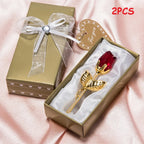 Crystal Rose Ornament – Mini Glass Flower for Valentine's Day Gift
