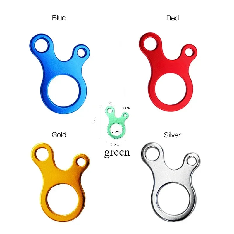 3-Hole Tent Rope Adjusters – Anti-Slip Snail Buckles for Outdoor Camping