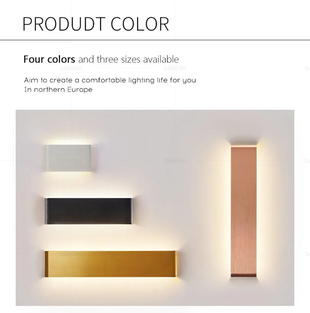 Modern LED Wall Sconce – Minimalist Indoor Lighting for Bedroom and Living Room