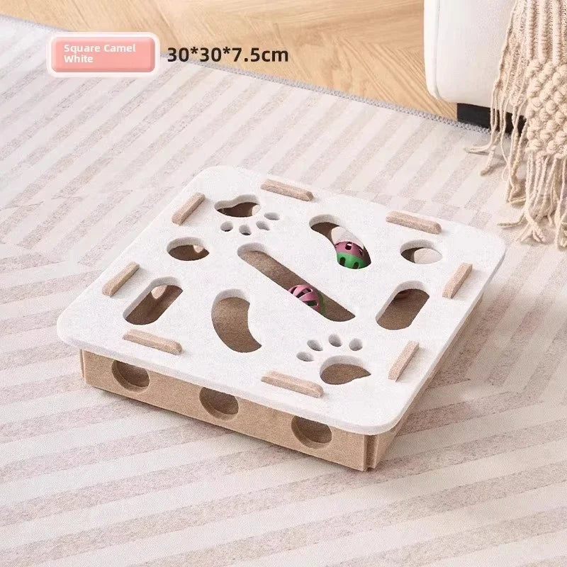 Felt Puzzle Box Toy – Interactive Hunting Exercise for Indoor Cats