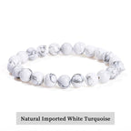 Natural Stone Bead Bracelet – Healing Crystal Gemstone Jewelry for Men and Women