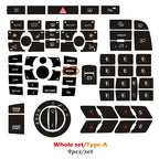 Climate Control Button Decals – Interior Repair Stickers for Audi A6 C6
