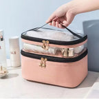 Portable Waterproof Makeup Bag – Large Capacity Travel Organizer for Toiletries