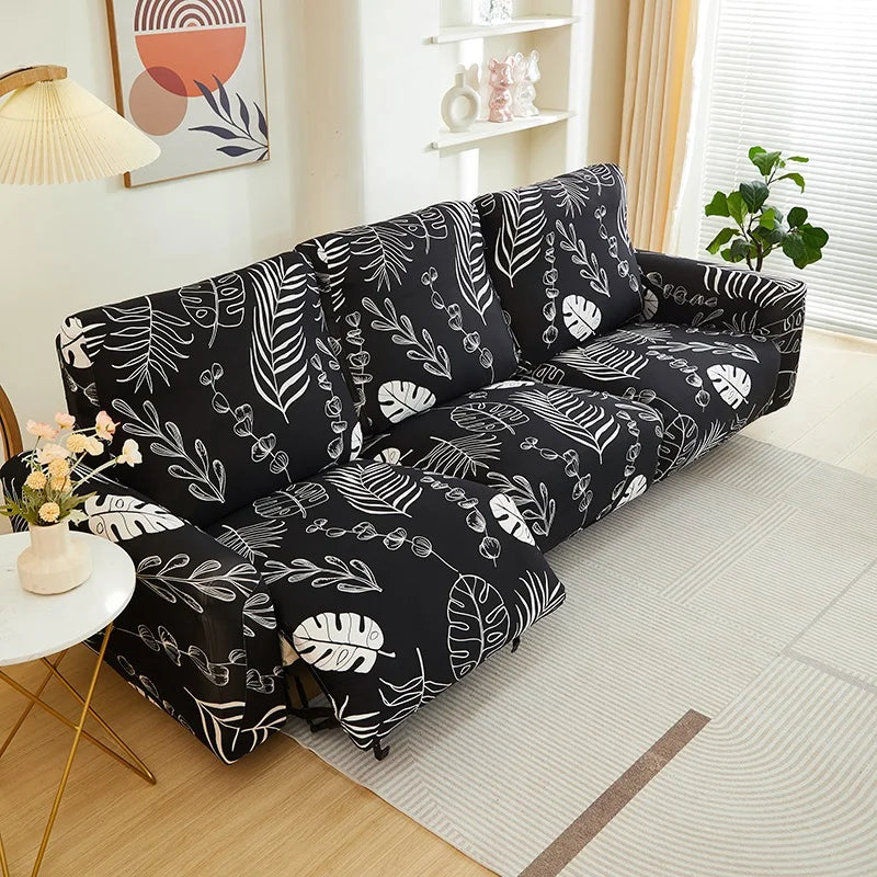 Printed Elastic Recliner Cover – Stretch Slipcover for Living Room Furniture
