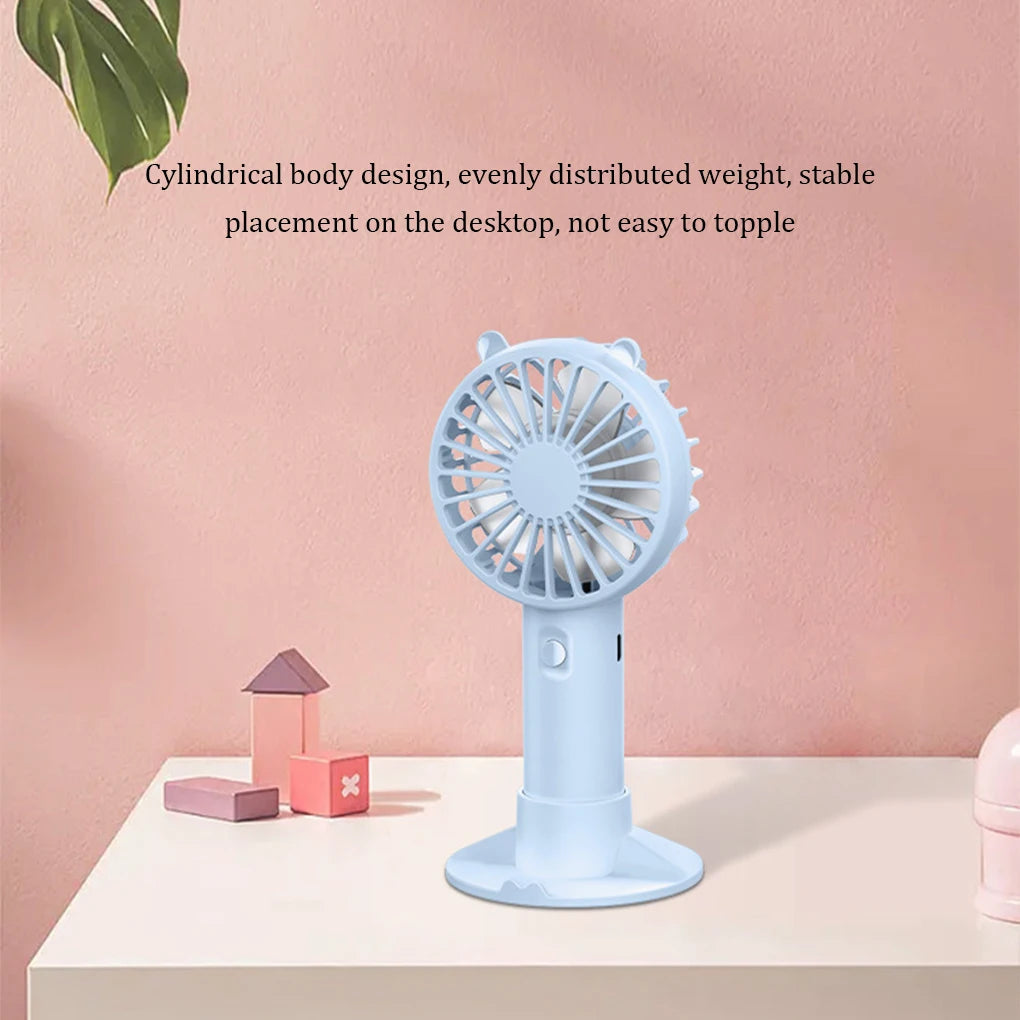 Portable USB Rechargeable Handheld Fan – Compact Desk Cooler for Travel Office