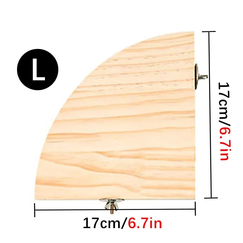 Wooden Fan-Shaped Bird Perch – Natural Stand for Parrot and Small Pets