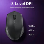 Wireless Dual-Mode Mouse – Silent Rechargeable Accessory for Laptop PC