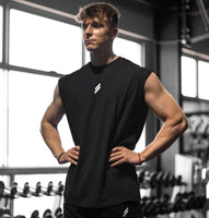 Mens Sleeveless Sports Tank – Quick-Dry Breathable Vest for Gym Training