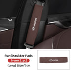 Suede Seat Belt Pads – Shoulder Protection for Hyundai Interior Comfort