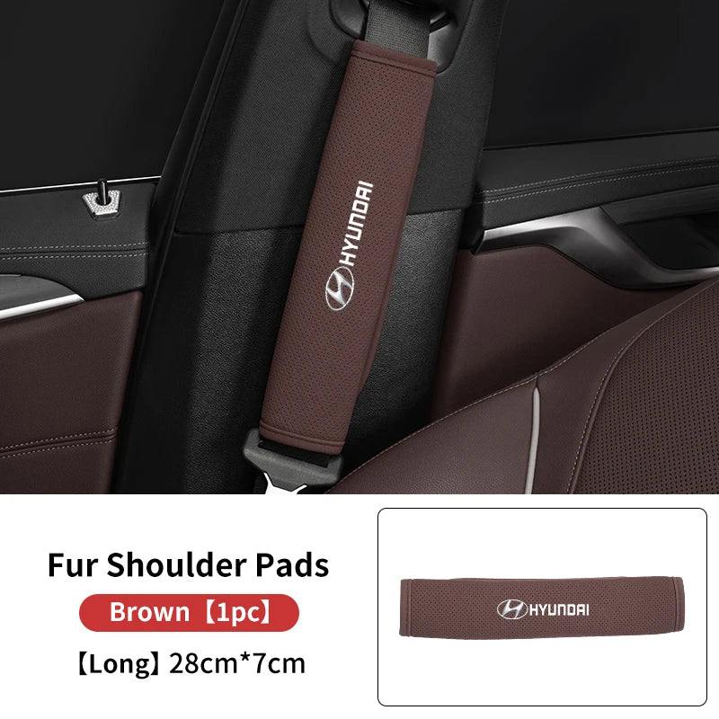 Suede Seat Belt Pads – Shoulder Protection for Hyundai Interior Comfort