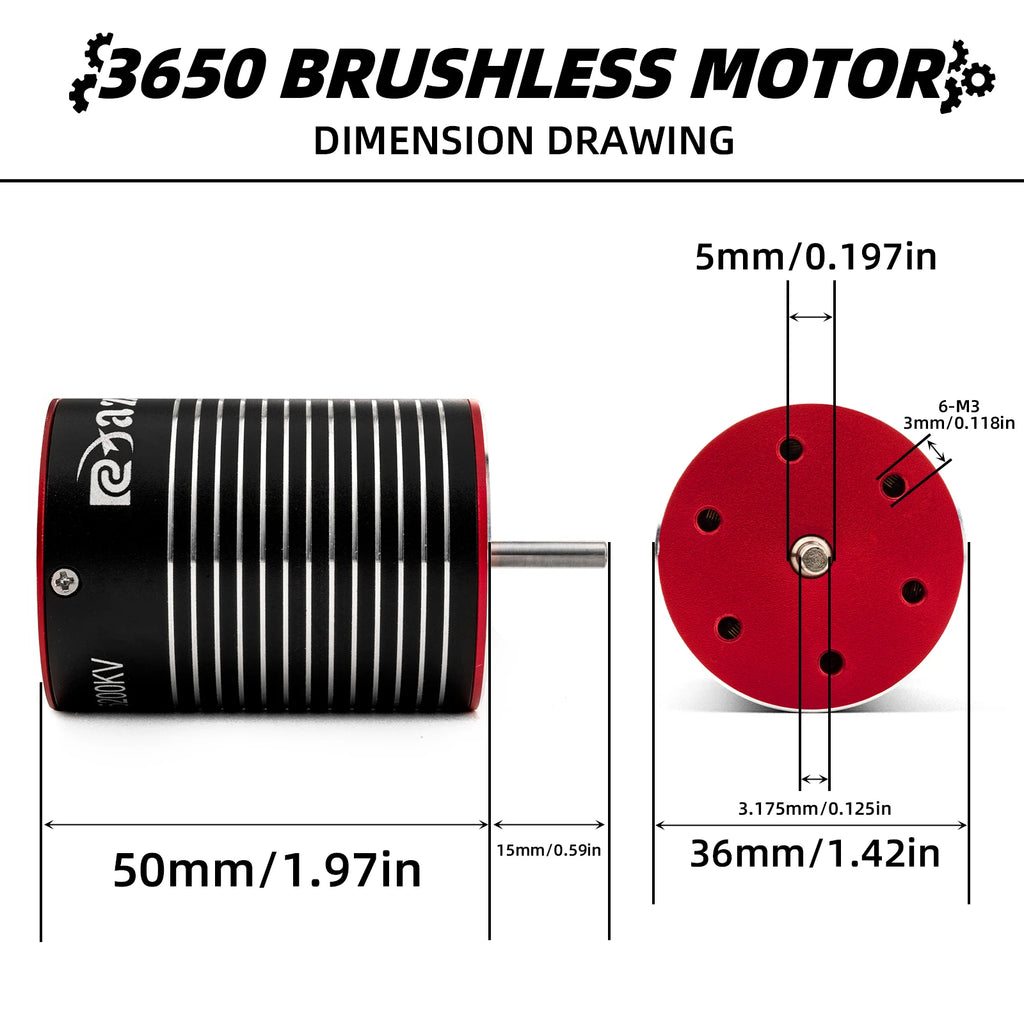Brushless RC Motor and ESC Set – High Performance for 1/10 Racing Cars