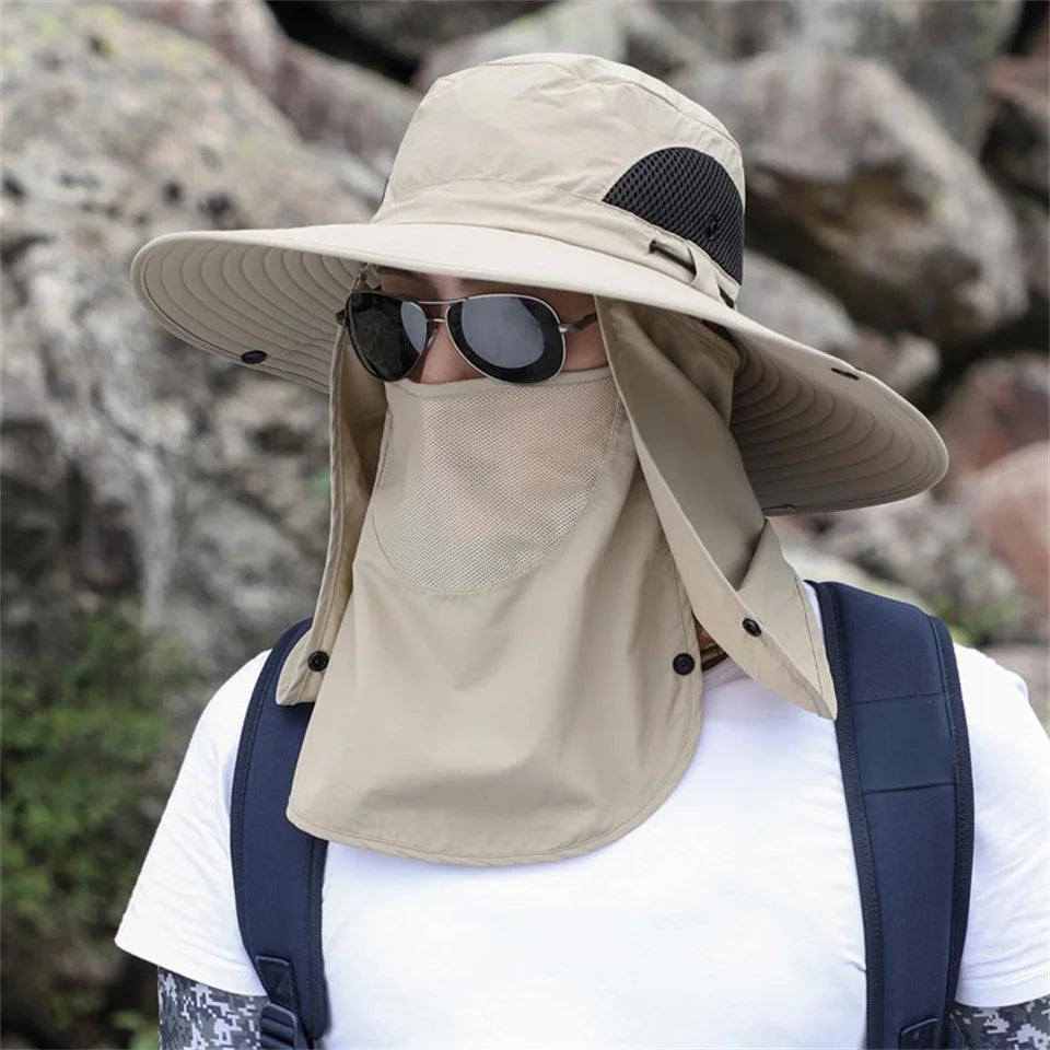 Adjustable Sun Protection Fishing Hat – Breathable Foldable Cap for Outdoor Hiking