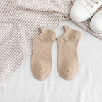 Embroidered Expression Ankle Socks – Kawaii Cotton Fashion for Casual Wear
