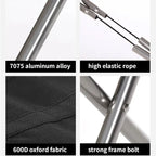 Portable Folding Camping Chair – Aluminum Alloy Seat for Outdoor Fishing
