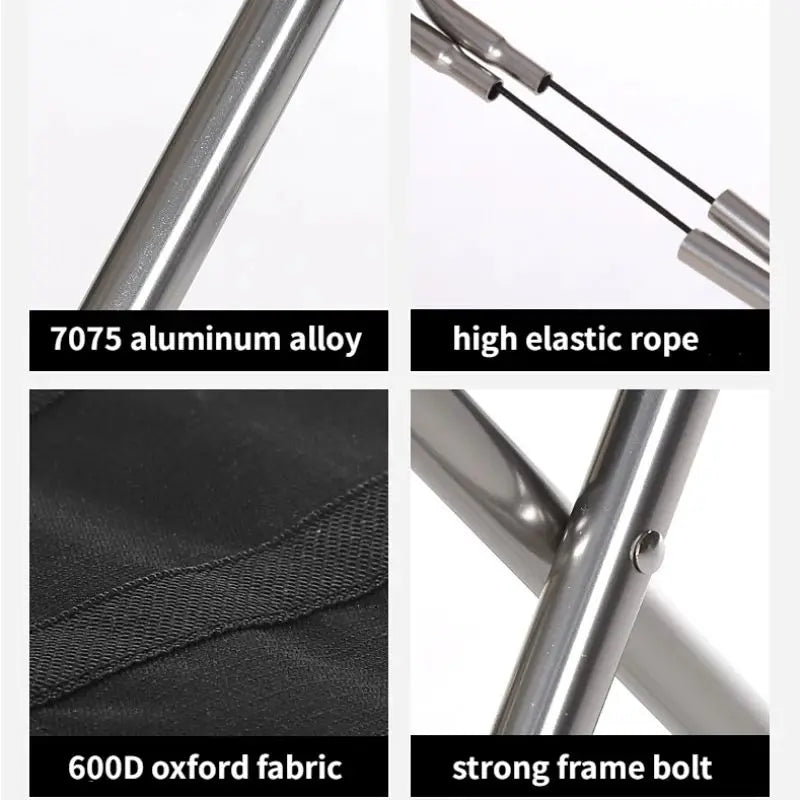 Portable Folding Camping Chair – Aluminum Alloy Seat for Outdoor Fishing