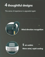 Portable Bladeless Waist Fan – 3-Speed Silent Cooling for Outdoor Work