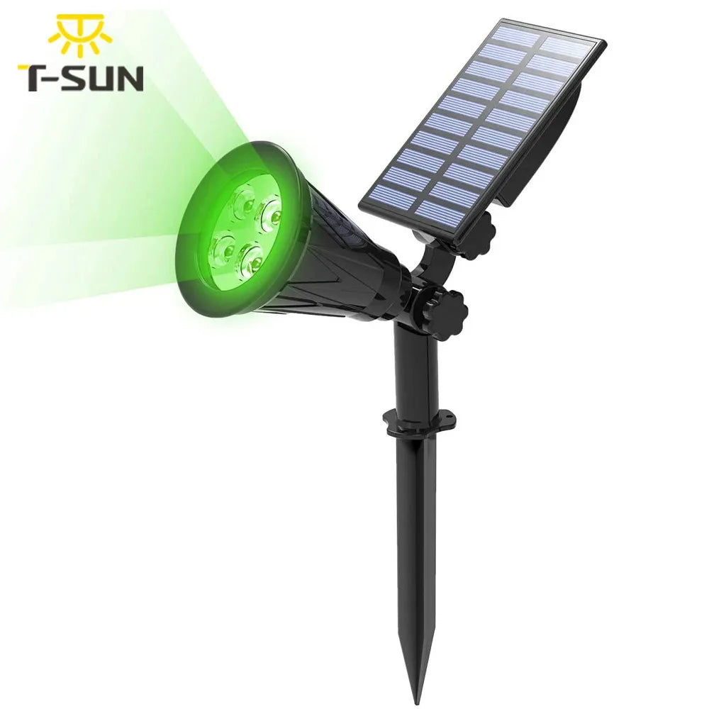 Green LED Solar Spotlight – Waterproof Outdoor Garden Light for Landscape