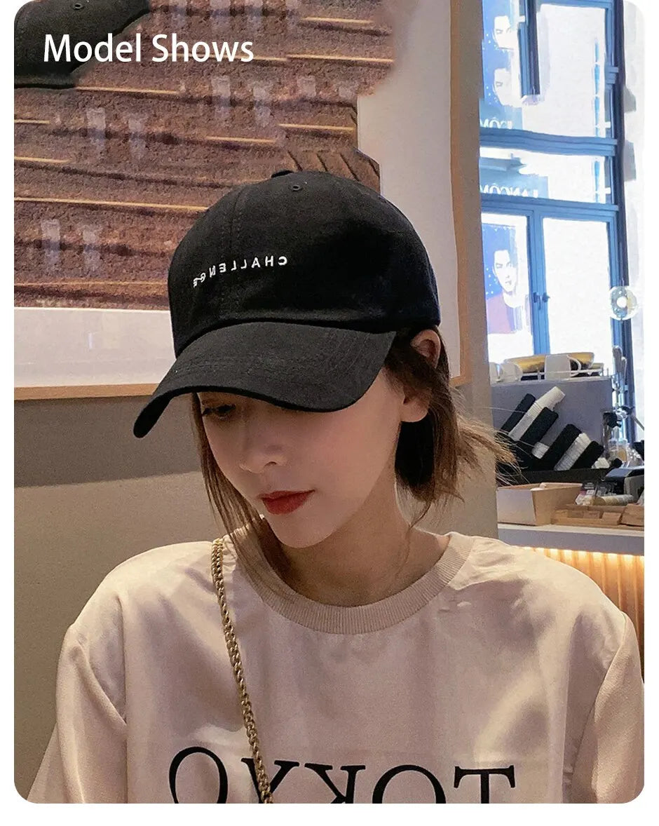 Embroidered Letter Baseball Cap – Adjustable Snapback for Outdoor Sports