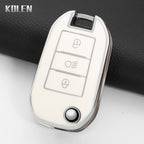 TPU Car Key Case Cover – Protective Keychain for Peugeot and Citroen Models