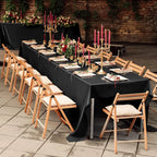 Satin Rectangle Tablecloth – Smooth Solid Color Cover for Wedding Parties