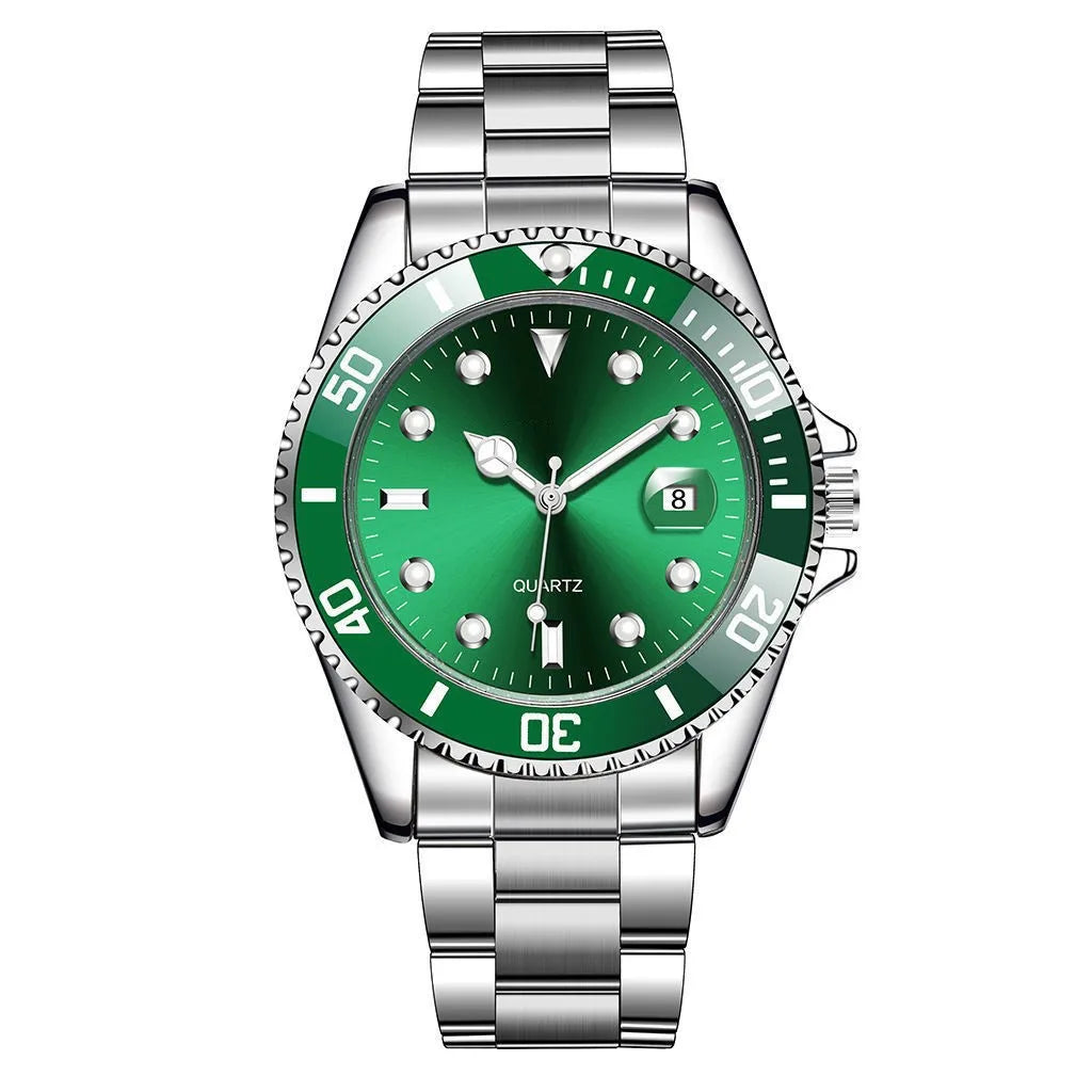 Hip Hop Mens Wristwatch – Luxury Sport Analog Watch and Bracelet Set