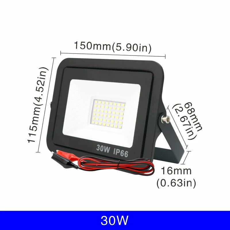 12V LED Flood Light – IP66 Waterproof Outdoor Spotlight for Camping and Marine