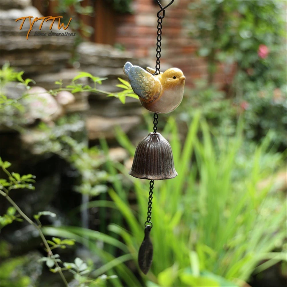 Ceramic Bird Figurines – Porcelain Magpie Sparrow Set for Home Decor