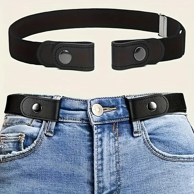 Stretch Elastic No Buckle Belt – Invisible Waistband for Men and Women