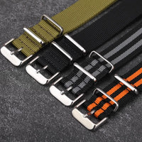 Woven Nylon Watch Strap – 18mm-22mm Canvas Wristband for Men and Women