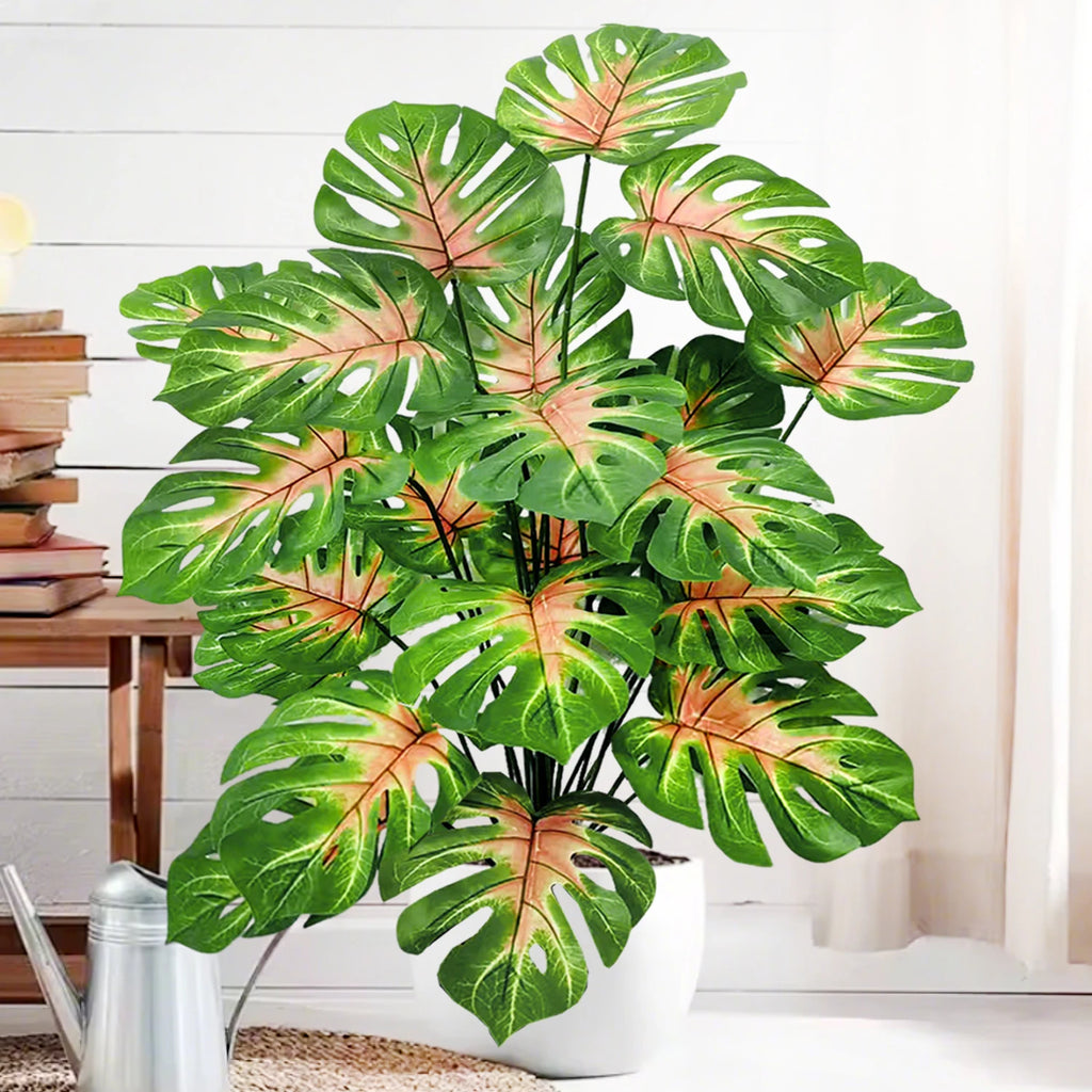 Artificial Monstera Plant – 104cm Plastic Palm Tree for Home Office Decor