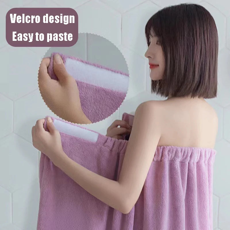 Wearable Bath Towel Wrap – 135x80cm Quick Dry Microfiber for Spa and Gym