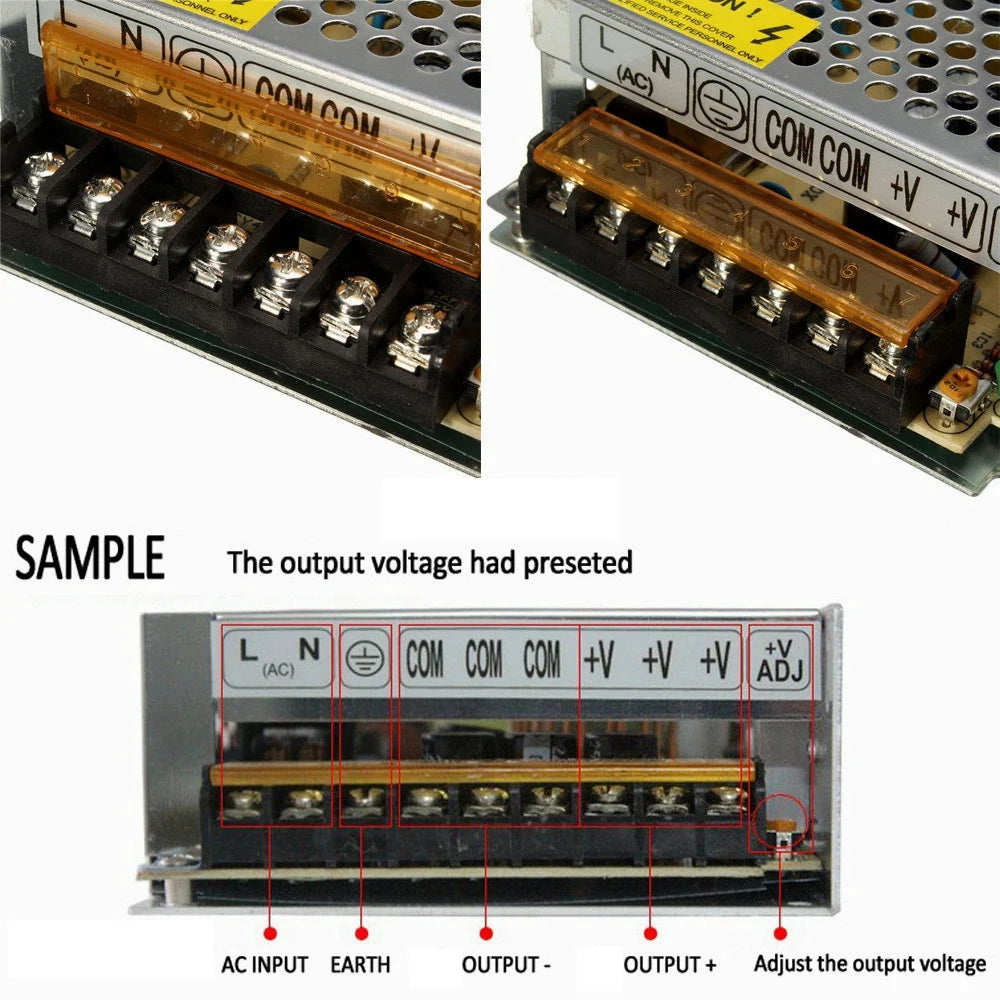 Universal LED Power Supply Adapter – Switching Transformer for LED Strip Lighting
