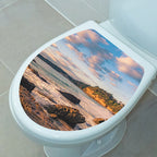 Decorative Toilet Seat Decal – Underwater Sea Shell Art for Bathroom Decor