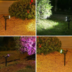 RGB Solar LED Spotlights – Waterproof Landscape Lighting for Garden Yard