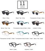 Vintage Rivet Oval Sunglasses – Leopard Anti Blue Light Frames for Men and Women