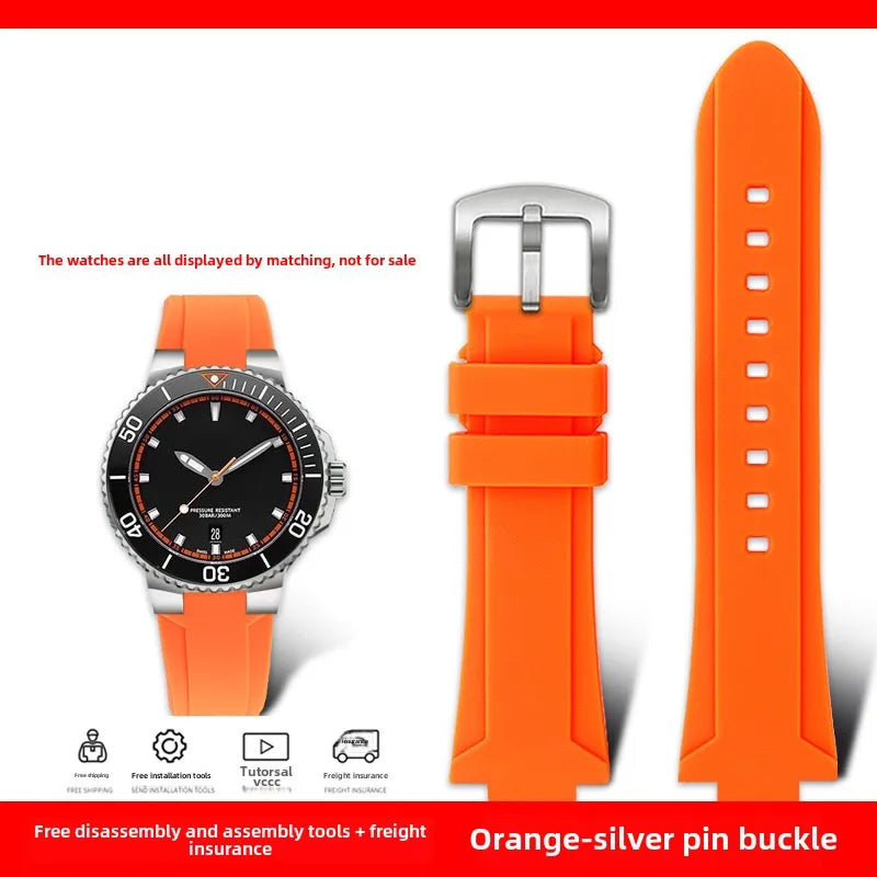Rubber Watch Strap – Silicone Diving Band for Oris Aquis Series