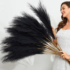 Artificial Pampas Grass – 39 Inch Faux Reed Stems for Boho Home Wedding Decor