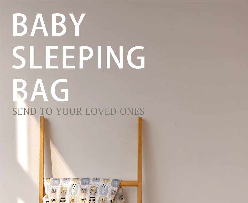 Bamboo Cotton Sleeping Bag – Warm Newborn Wearable Blanket for Winter Sleep