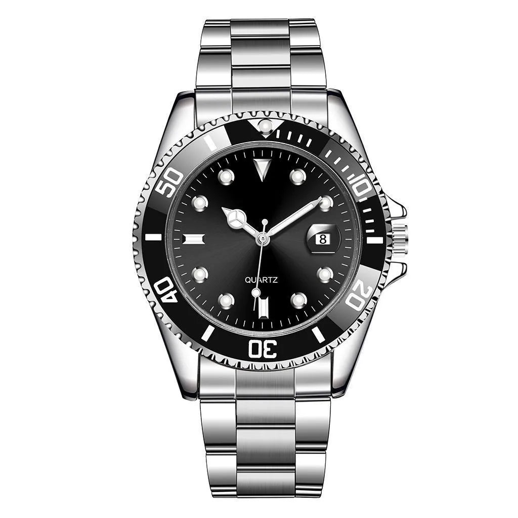 Hip Hop Mens Wristwatch – Luxury Sport Analog Watch and Bracelet Set