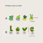 Mini Resin Succulent Cactus Plants – Decorative Ornaments for Home and Office