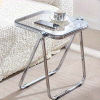 Transparent Acrylic Folding Side Table – Modern Coffee Table for Living Room