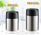 Stainless Steel Vacuum Lunch Box – 1000ML Insulated Food Container for Travel