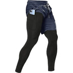 2-in-1 Men's Athletic Pants – Training Trousers for Gym Fitness Running