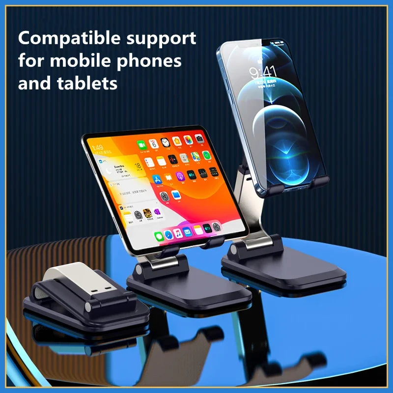 Foldable ABS Desktop Stand – Portable Holder for Mobile Phone and Tablet