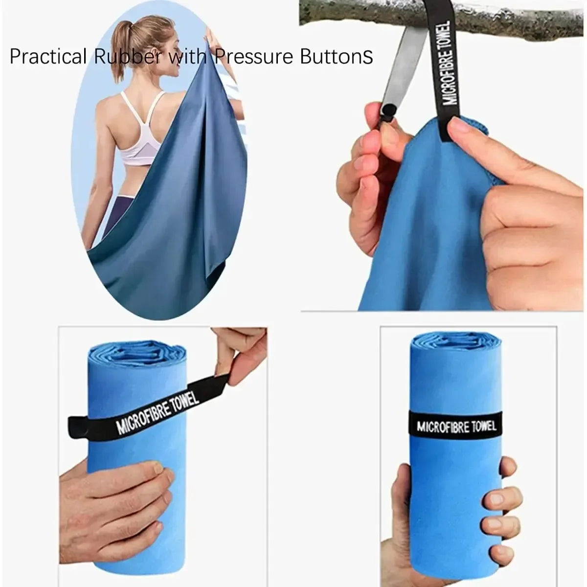 Ultra-Absorbent Microfiber Towel – Quick-Drying Compact Gear for Sports and Outdoors