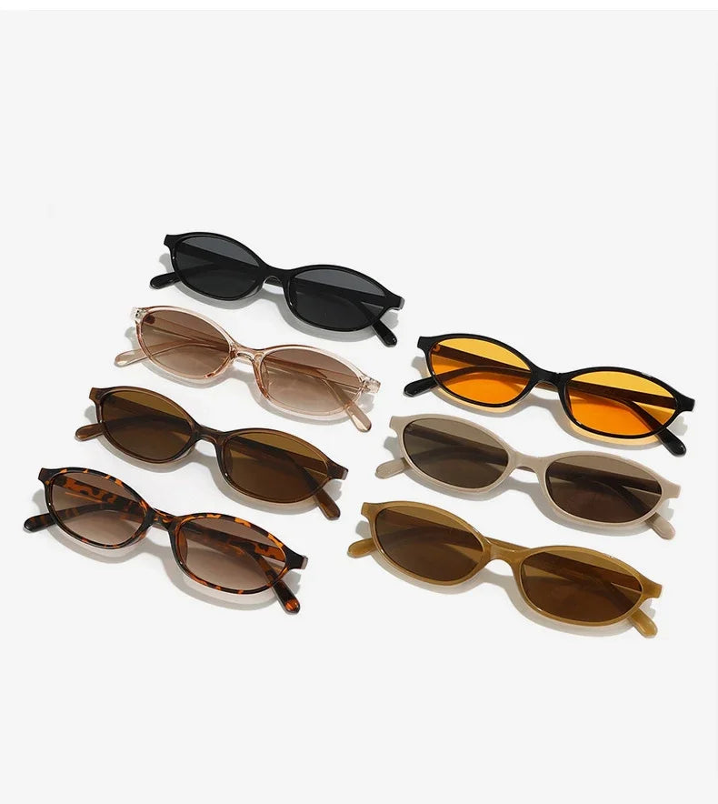 Oval Sunglasses – Small Retro Fashion Shades for Women and Men