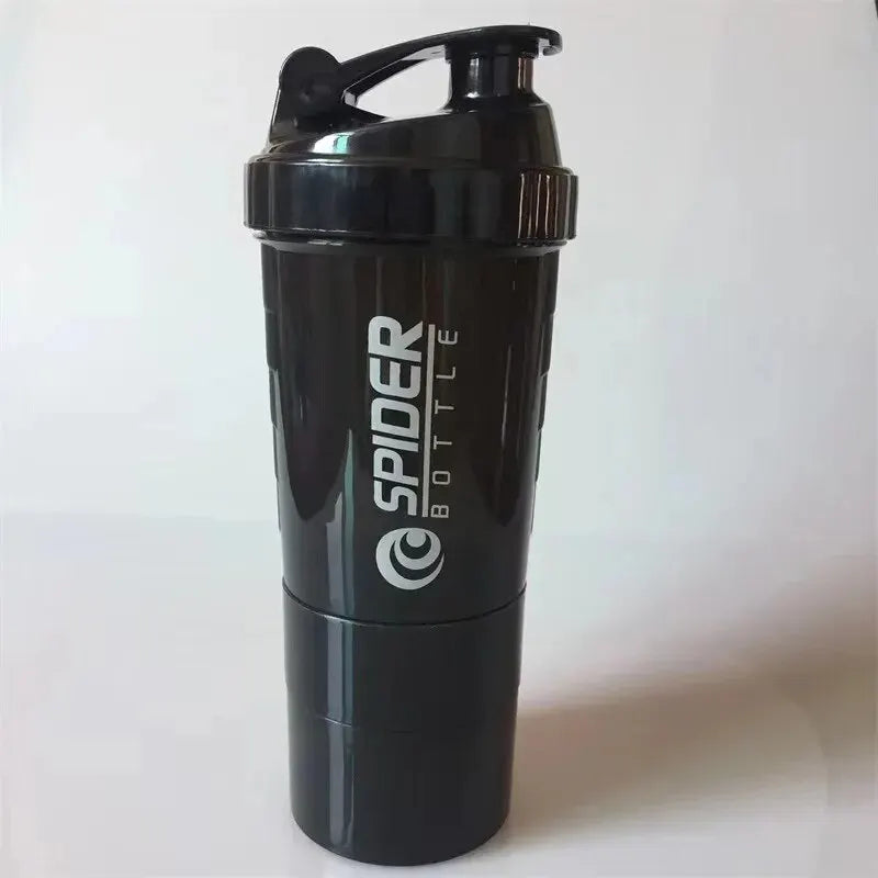 3-Layer Protein Shaker Bottle – Large Capacity Mixer for Fitness Gym Workouts