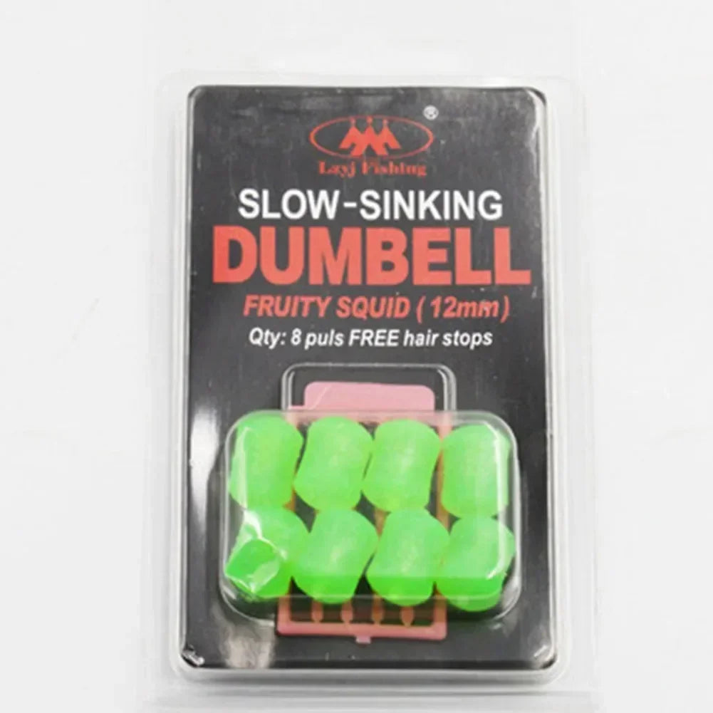 12mm Artificial Dumbbell Baits – Slow Sinking Plastic Lures for Carp Fishing