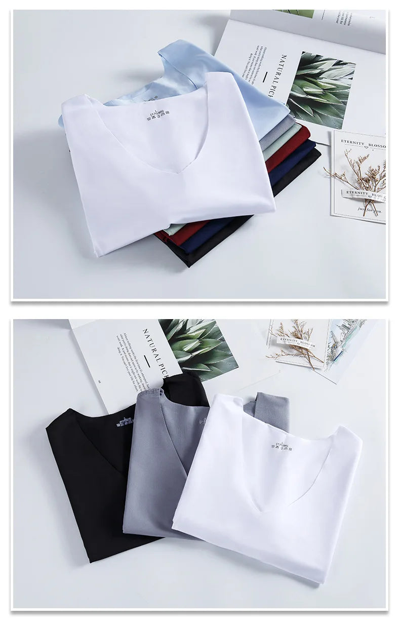 Ice Silk Tank Top – Breathable Slim Fit Undershirt for Gym and Sports